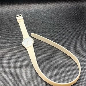 Swatch Double Wrist Wrap White Watch